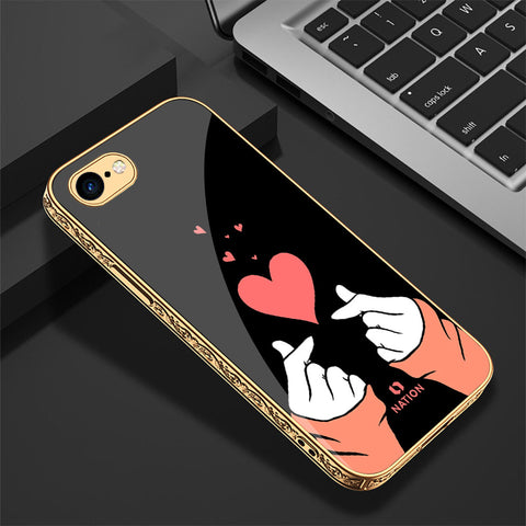 iPhone 8 / 7 Cover - Onation Heart Series - Premium Electroplated Shutterproof Case Soft Silicon Borders Case