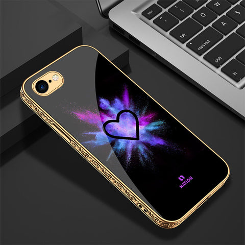 iPhone 8 / 7 Cover - Onation Heart Series - Premium Electroplated Shutterproof Case Soft Silicon Borders Case