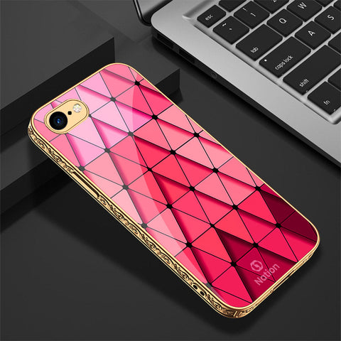 iPhone 8 / 7 Cover - Onation Pyramid Series - Premium Electroplated Shutterproof Case Soft Silicon Borders Case