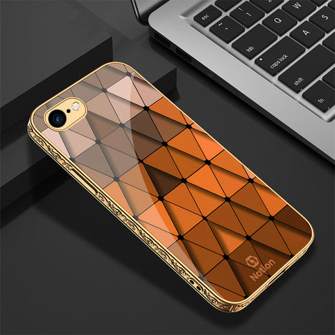 iPhone 8 / 7 Cover - Onation Pyramid Series - Premium Electroplated Shutterproof Case Soft Silicon Borders Case