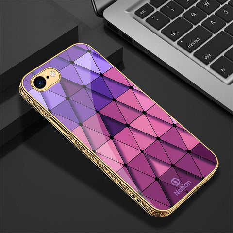 iPhone 8 / 7 Cover - Onation Pyramid Series - Premium Electroplated Shutterproof Case Soft Silicon Borders Case