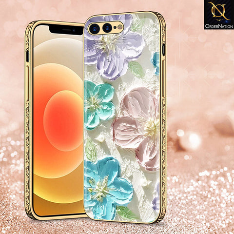 iPhone 8 Plus / 7 Plus Cover - Floral Series - Premium Electroplated Shutterproof Case Soft Silicon Borders Case