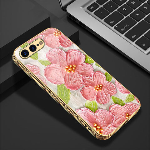 iPhone 8 Plus / 7 Plus Cover - Floral Series - Premium Electroplated Shutterproof Case Soft Silicon Borders Case