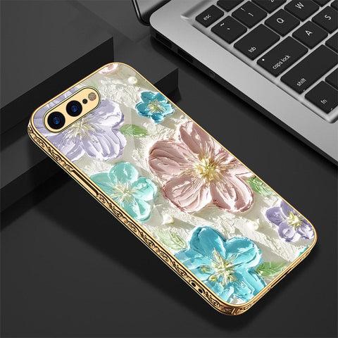 iPhone 8 Plus / 7 Plus Cover - Floral Series - Premium Electroplated Shutterproof Case Soft Silicon Borders Case