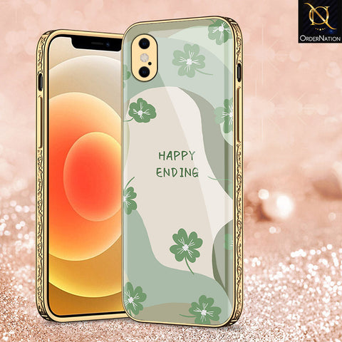 iPhone XS Max Cover - Happy Series - Premium Electroplated Shutterproof Case Soft Silicon Borders Case