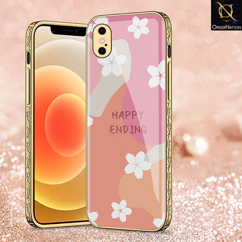 iPhone XS Max Cover - Happy Series - Premium Electroplated Shutterproof Case Soft Silicon Borders Case