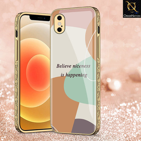 iPhone XS Max Cover - Happy Series - Premium Electroplated Shutterproof Case Soft Silicon Borders Case