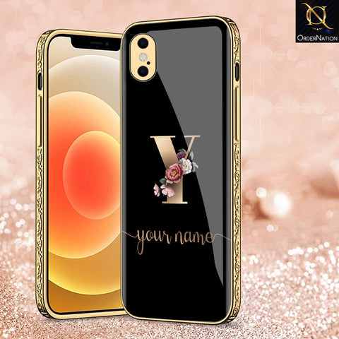 iPhone XS / X Cover - Personalized Alphabet Series - Premium Electroplated Shutterproof Case Soft Silicon Borders Case