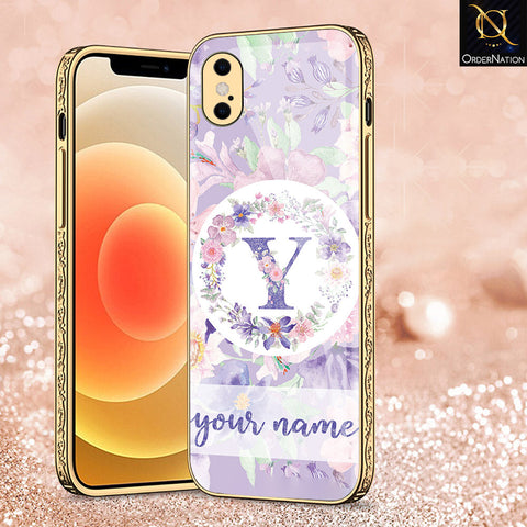 iPhone XS Max Cover - Personalized Alphabet Series - Premium Electroplated Shutterproof Case Soft Silicon Borders Case