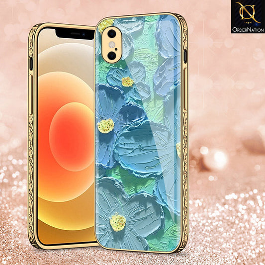 iPhone XS / X Cover - Floral Series - Premium Electroplated Shutterproof Case Soft Silicon Borders Case