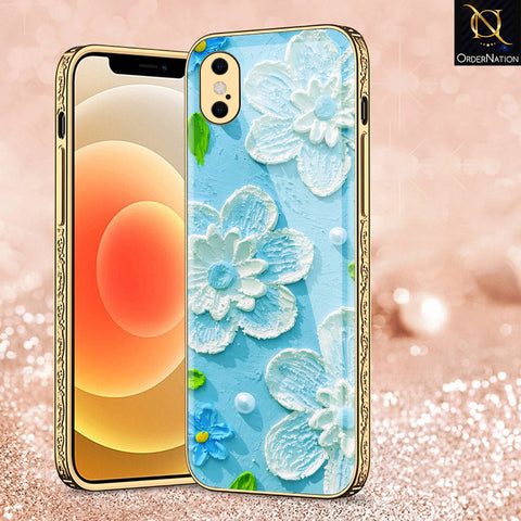 iPhone XS / X Cover - Floral Series - Premium Electroplated Shutterproof Case Soft Silicon Borders Case