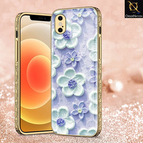 iPhone XS / X Cover - Floral Series - Premium Electroplated Shutterproof Case Soft Silicon Borders Case