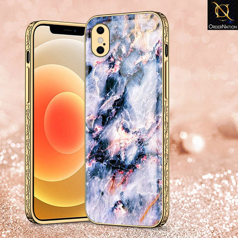 iPhone XS / X Cover - Colorful Marble Series - Premium Electroplated Shutterproof Case Soft Silicon Borders Case