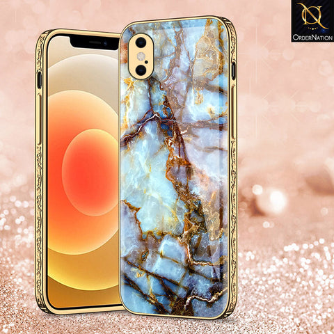 iPhone XS Max Cover - Colorful Marble Series - Premium Electroplated Shutterproof Case Soft Silicon Borders Case