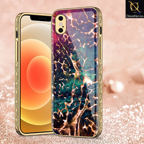 iPhone XS Max Cover - Colorful Marble Series - Premium Electroplated Shutterproof Case Soft Silicon Borders Case