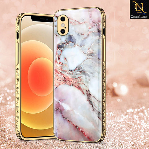 iPhone XS Max Cover - Colorful Marble Series - Premium Electroplated Shutterproof Case Soft Silicon Borders Case