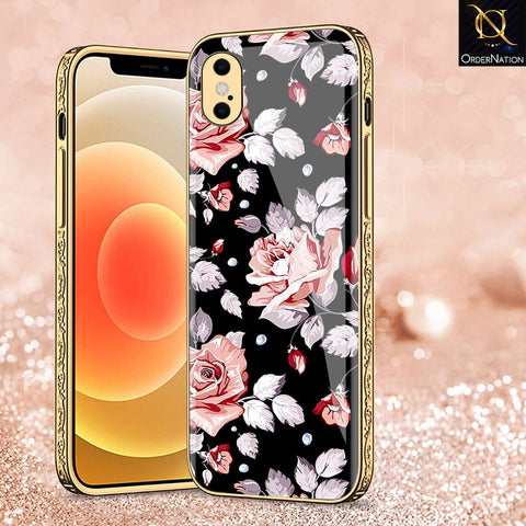 iPhone XS / X Cover - Floral Series - Premium Electroplated Shutterproof Case Soft Silicon Borders Case