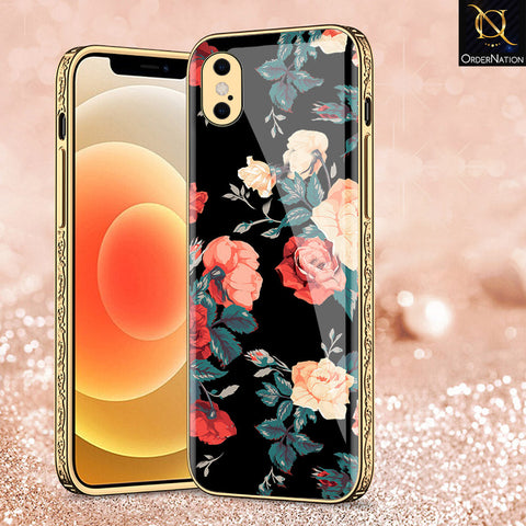 iPhone XS / X Cover - Floral Series 2 - Premium Electroplated Shutterproof Case Soft Silicon Borders Case