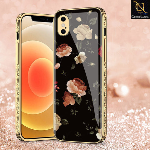 iPhone XS / X Cover - Floral Series 2 - Premium Electroplated Shutterproof Case Soft Silicon Borders Case