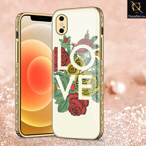 iPhone XS / X Cover - Floral Series 2 - Premium Electroplated Shutterproof Case Soft Silicon Borders Case