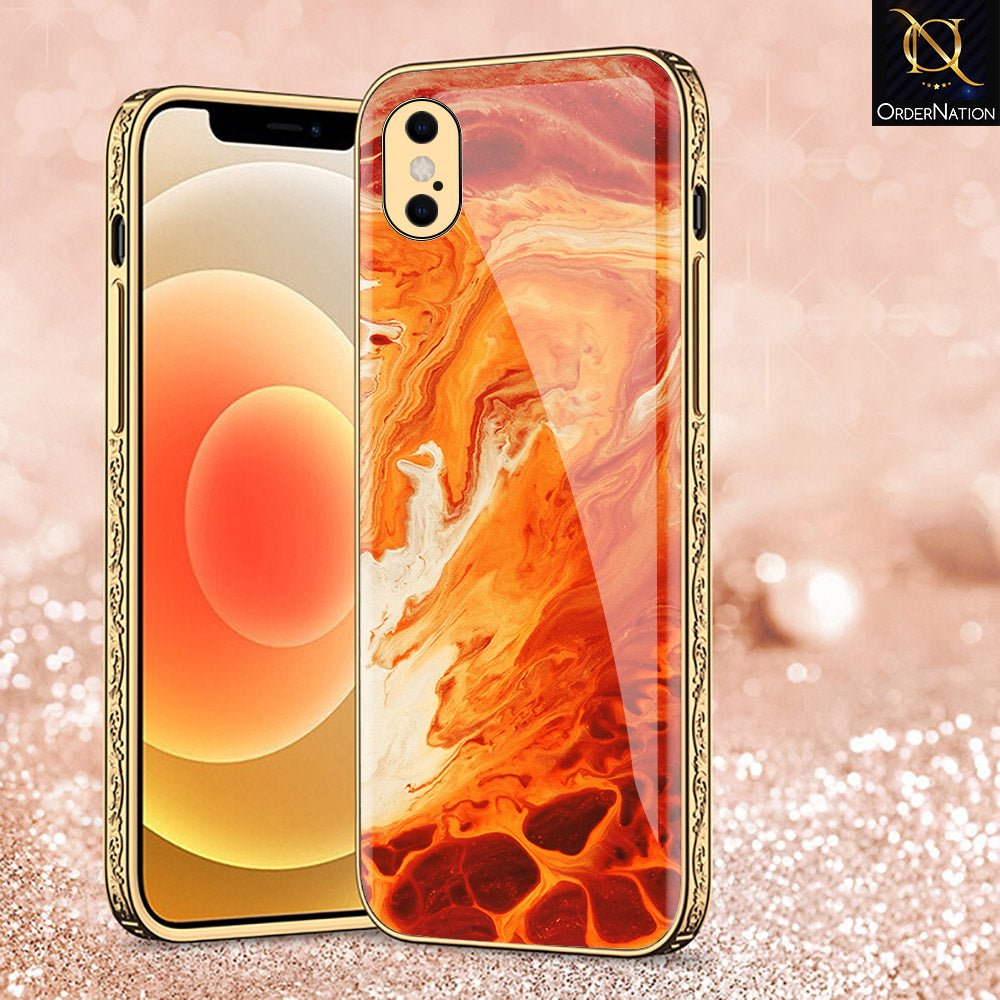 iPhone XS / X Cover - Mystic Marble Series - Premium Electroplated Shutterproof Case Soft Silicon Borders Case