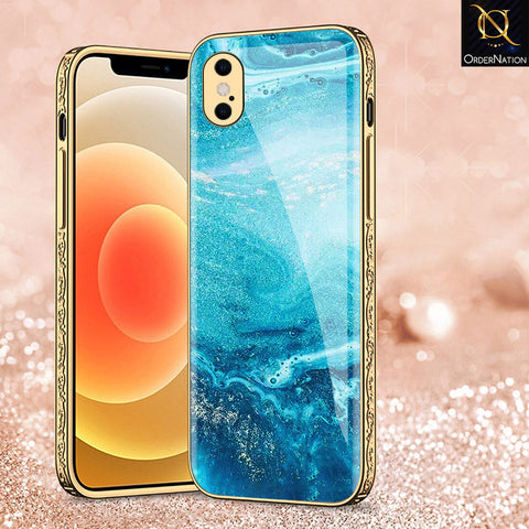 iPhone XS / X Cover - Mystic Marble Series - Premium Electroplated Shutterproof Case Soft Silicon Borders Case