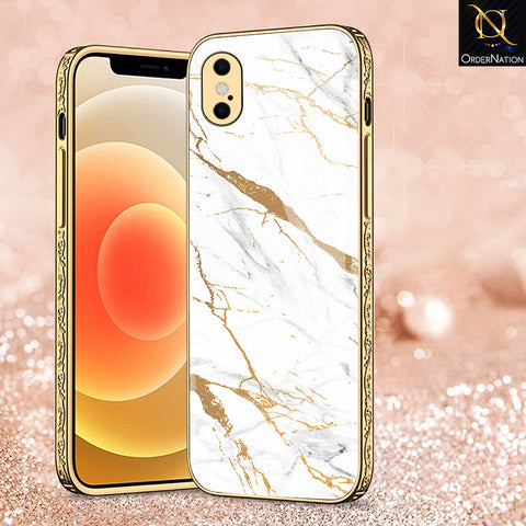 iPhone XS / X Cover - Mystic Marble Series - Premium Electroplated Shutterproof Case Soft Silicon Borders Case