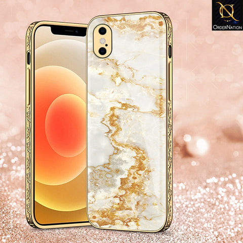 iPhone XS Max Cover - Mystic Marble Series - Premium Electroplated Shutterproof Case Soft Silicon Borders Case