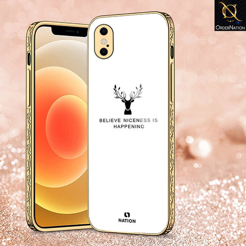 iPhone XS Max Cover - Nice Series - Premium Electroplated Shutterproof Case Soft Silicon Borders Case