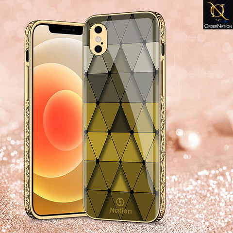 iPhone XS Max Cover - Onation Pyramid Series - Premium Electroplated Shutterproof Case Soft Silicon Borders Case