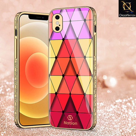 iPhone XS / X Cover - Onation Pyramid Series - Premium Electroplated Shutterproof Case Soft Silicon Borders Case