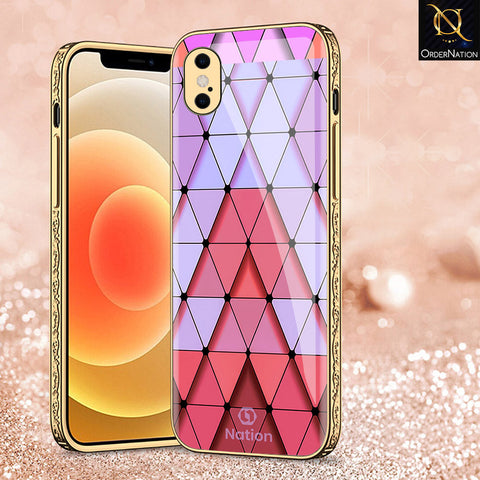 iPhone XS Max Cover - Onation Pyramid Series - Premium Electroplated Shutterproof Case Soft Silicon Borders Case