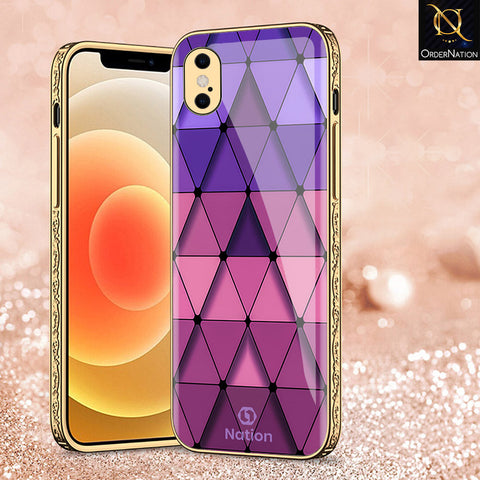 iPhone XS / X Cover - Onation Pyramid Series - Premium Electroplated Shutterproof Case Soft Silicon Borders Case