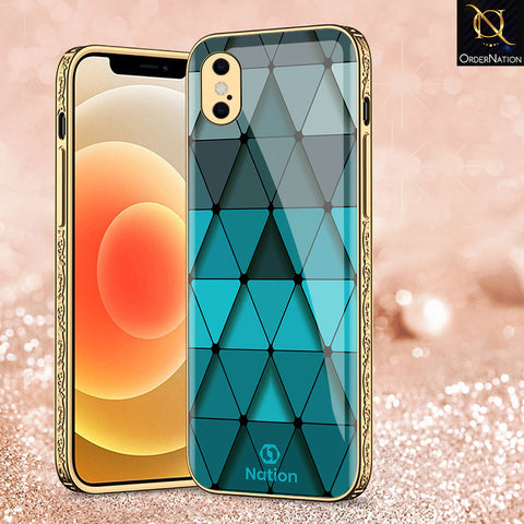 iPhone XS / X Cover - Onation Pyramid Series - Premium Electroplated Shutterproof Case Soft Silicon Borders Case