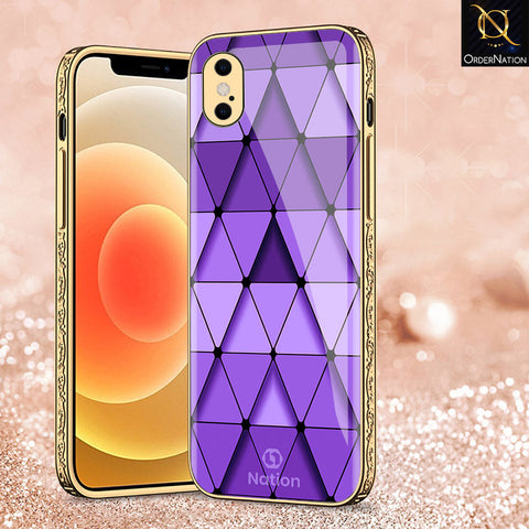 iPhone XS / X Cover - Onation Pyramid Series - Premium Electroplated Shutterproof Case Soft Silicon Borders Case