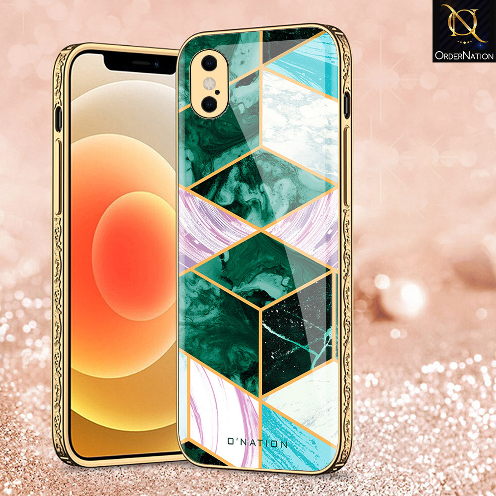 iPhone XS / X Cover - O'Nation Shades of Marble Series - Premium Electroplated Shutterproof Case Soft Silicon Borders Case