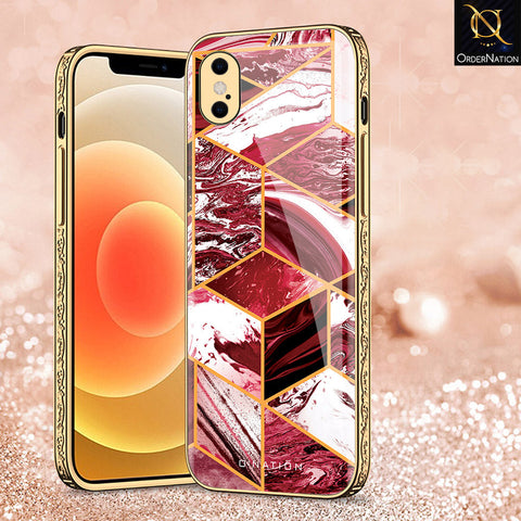 iPhone XS / X Cover - O'Nation Shades of Marble Series - Premium Electroplated Shutterproof Case Soft Silicon Borders Case