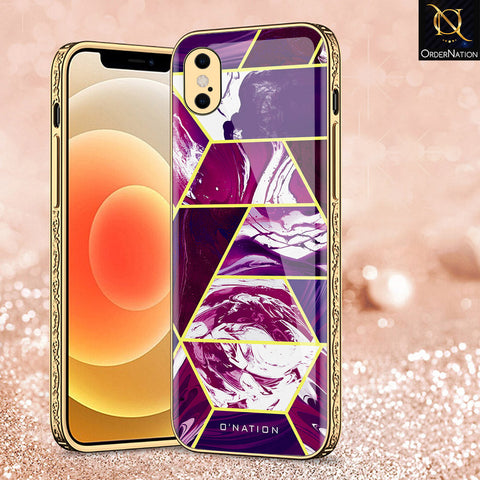 iPhone XS Max Cover - O'Nation Shades of Marble Series - Premium Electroplated Shutterproof Case Soft Silicon Borders Case