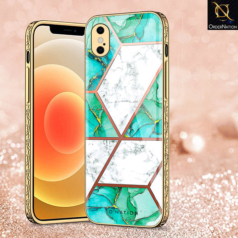 iPhone XS Max Cover - O'Nation Shades of Marble Series - Premium Electroplated Shutterproof Case Soft Silicon Borders Case