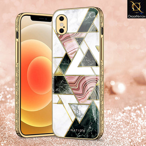 iPhone XS / X Cover - O'Nation Shades of Marble Series - Premium Electroplated Shutterproof Case Soft Silicon Borders Case