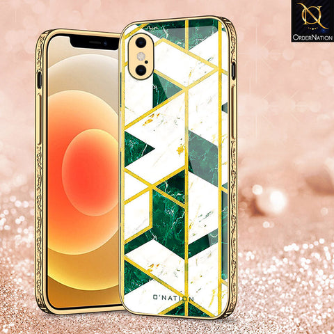 iPhone XS / X Cover - O'Nation Shades of Marble Series - Premium Electroplated Shutterproof Case Soft Silicon Borders Case