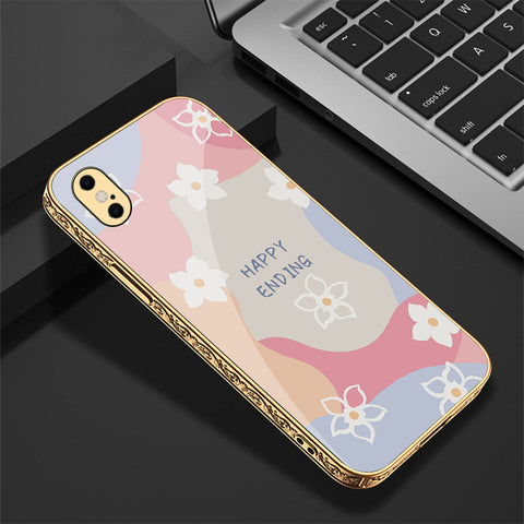 iPhone XS Max Cover - Happy Series - Premium Electroplated Shutterproof Case Soft Silicon Borders Case