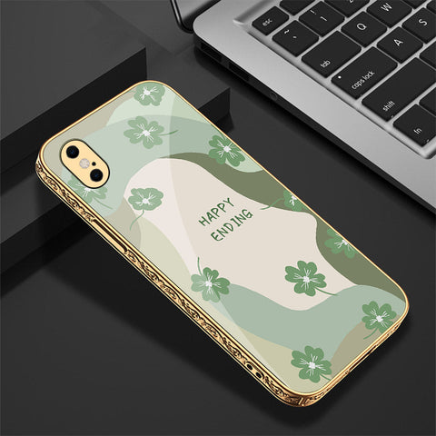 iPhone XS Max Cover - Happy Series - Premium Electroplated Shutterproof Case Soft Silicon Borders Case