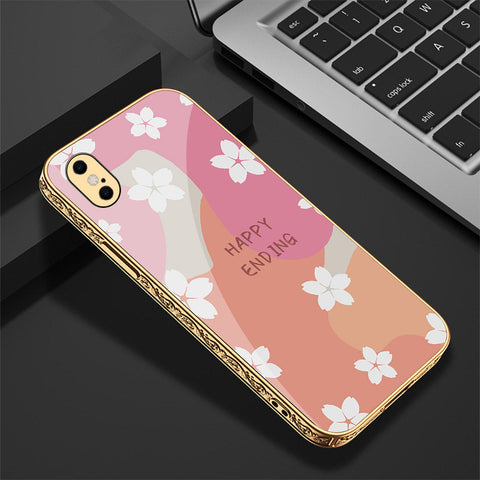 iPhone XS Max Cover - Happy Series - Premium Electroplated Shutterproof Case Soft Silicon Borders Case