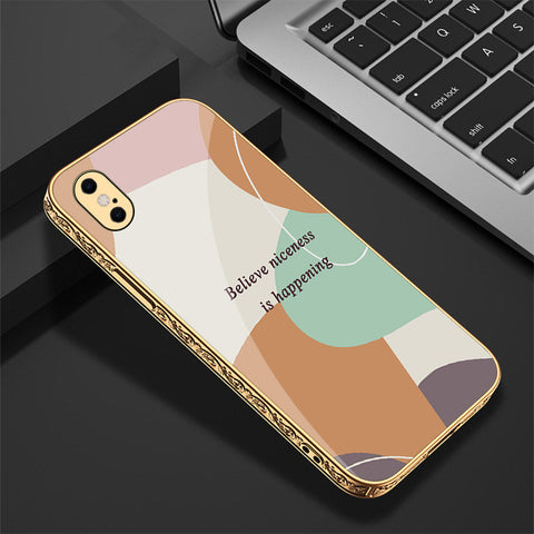 iPhone XS Max Cover - Happy Series - Premium Electroplated Shutterproof Case Soft Silicon Borders Case