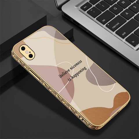 iPhone XS Max Cover - Happy Series - Premium Electroplated Shutterproof Case Soft Silicon Borders Case