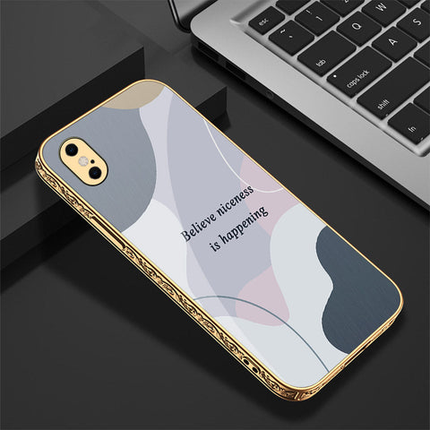 iPhone XS Max Cover - Happy Series - Premium Electroplated Shutterproof Case Soft Silicon Borders Case