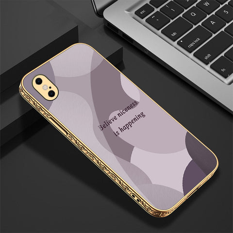 iPhone XS Max Cover - Happy Series - Premium Electroplated Shutterproof Case Soft Silicon Borders Case