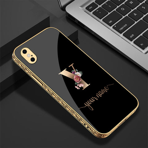 iPhone XS / X Cover - Personalized Alphabet Series - Premium Electroplated Shutterproof Case Soft Silicon Borders Case