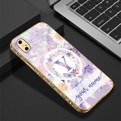 iPhone XS / X Cover - Personalized Alphabet Series - Premium Electroplated Shutterproof Case Soft Silicon Borders Case